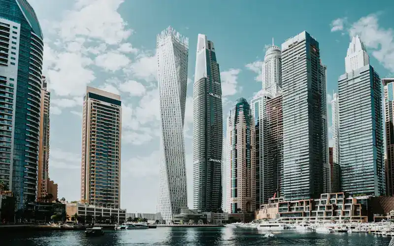 Office towers in Dubai Marina